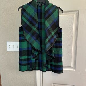 HYFVE Checkered Vest in Green and Blue